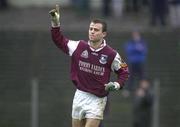 21 April 2001; Derek Savage of Galway celebrates scoring his side's first goal, from a penalty, during the Allianz GAA National Football League Division 1 Semi-Final match between Galway and Sligo in Dr Hyde Park in Roscommon. Photo by David Maher/Sportsfile
