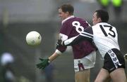 21 April 2001; Michael Donnellan of Galway in action against Dessie Sloyan of Sligo during the Allianz GAA National Football League Division 1 Semi-Final match between Galway and Sligo in Dr Hyde Park in Roscommon. Photo by David Maher/Sportsfile