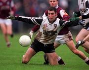 21 April 2001; Brendan Phillips of Sligo in action against Derek Savage of Galway during the Allianz GAA National Football League Division 1 Semi-Final match between Galway and Sligo in Dr Hyde Park in Roscommon. Photo by Damien Eagers/Sportsfile