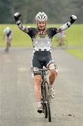 7 February 2010; Joe McCall, Rocky Mountain Team, takes victory in the Men's race at the National Cyclocross Championships. National Cyclocross Championships, St. Anne's Park, Raheny, Dublin. Picture credit: Stephen McMahon / SPORTSFILE