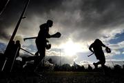 10 February 2010; The DIT players make their way onto the pitch. Ulster Bank Fitzgibbon Cup Round 2, Dublin Institute of Technology v Cork Institute of Technology, Na Fianna GAA, St Mobhi Road, Glasnevin, Dublin. Picture credit: Pat Murphy / SPORTSFILE