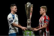 2 March 2016; Kevin McHugh, left, Finn Harps, and Conor McCormack, Derry City. Both teams will play each other during the opening round of matches in the SSE Airtricity Premier Division. Aviva Stadium, Dublin. Picture credit: David Maher / SPORTSFILE