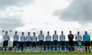 3 March 2016; Republic of Ireland players line up before the start of the game. U17 International Friendly, Republic of Ireland v Switzerland. RSC, Waterford. Picture credit: Matt Browne / SPORTSFILE