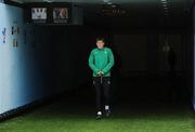 12 February 2010; Ireland out-half Ronan O'Gara is greeted by the cold as he arrives before the Ireland squad captain's run ahead of their RBS Six Nations Rugby Championship game against France on Saturday. Stade de France, Saint Denis, Paris, France. Picture credit: Brendan Moran / SPORTSFILE