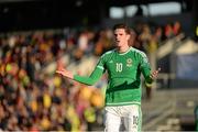 13 June 2015; Kyle Lafferty, Northern Ireland. UEFA EURO 2016 Championship Qualifier, Group F, Northern Ireland v Romania, Windsor Park, Belfast, Co. Antrim. Picture credit: Oliver McVeigh / SPORTSFILE