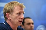 4 March 2016; Leinster head coach Leo Cullen during a press conference. Leinster Rugby Press Conference. Leinster Rugby Headquarters, UCD, Dublin. Picture credit: Ramsey Cardy / SPORTSFILE