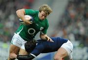 13 February 2010; Jerry Flannery, Ireland, is tackled by Francois Trinh-Duc, France. RBS Six Nations Rugby Championship, France v Ireland, Stade de France, Saint Denis, Paris, France. Picture credit: Brendan Moran / SPORTSFILE