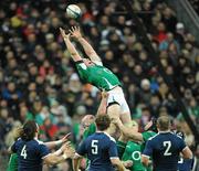 13 February 2010; Paul O'Connell, Ireland, reaches for a high ball. RBS Six Nations Rugby Championship, France v Ireland, Stade de France, Saint Denis, Paris, France. Picture credit: Brendan Moran / SPORTSFILE