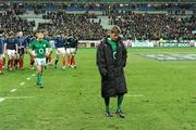 13 February 2010; A dejected Ronan O'Gara, Ireland, leaves the pitch after the game. RBS Six Nations Rugby Championship, France v Ireland, Stade de France, Saint Denis, Paris, France. Picture credit: Brendan Moran / SPORTSFILE