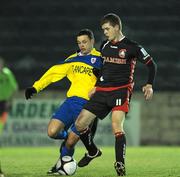 13 February 2010; Davin O'Neill, Cork City, in action against J P McDonagh, Longford Town. Pre-Season Friendly, Longford Town v Cork City, Flancare Park, Longford. Picture credit: David Maher / SPORTSFILE