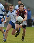 14 February 2010; Mchael Meehan, Galway, in action against Dermot Mcardle, Monaghan. Allianz National Football League, Division 1, Round 2, Galway v Monaghan, Pearse Stadium, Galway. Picture credit: Ray Ryan / SPORTSFILE