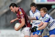 14 February 2010; Joe Brgin, Galway, in action against Kieran Hughes, Monaghan. Allianz National Football League, Division 1, Round 2, Galway v Monaghan, Pearse Stadium, Galway. Picture credit: Ray Ryan / SPORTSFILE