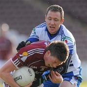 14 February 2010; Garreth Bradshaw, Galway, in action against Vincent Corey, Monaghan. Allianz National Football League, Division 1, Round 2, Galway v Monaghan, Pearse Stadium, Galway. Picture credit: Ray Ryan / SPORTSFILE