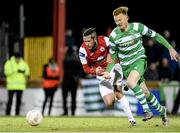 5 March 2016; Gary Shaw, Shamrock Rovers, in action against Tim Clancy, Sligo Rovers. SSE Airtricity League Premier Division. Sligo Rovers v Shamrock Rovers, Showgrounds, Sligo. Picture credit: Sam Barnes / SPORTSFILE