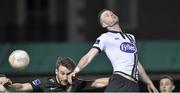 5 March 2016; Ciaran Kilduff, Dundalk, in action against Ryan Brennan,  Bray Wanderers. SSE Airtricity League Premier Division, Bray Wanderers v Dundalk, Carlisle Grounds, Bray, Co. Wicklow. Picture credit: Matt Browne / SPORTSFILE