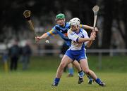 16 February 2010; Tomas Brady, DIT, in action against David Lyng, UCD. Ulster Bank Fitzgibbon Cup, Round 3, Dublin Institute of Technology v University College Dublin, Na Fianna GAA Club, Glasnevin, Co. Dublin. Photo by Sportsfile