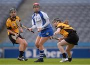 6 March 2016; Maria Watson, Milford, in action against Karen Brien, right, and Serena Brien, Killimor. AIB All-Ireland Senior Camogie Club Championship Final 2015, Milford v Killimor. Croke Park, Dublin. Picture credit: Piaras Ó Mídheach / SPORTSFILE