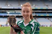 6 March 2016; Pictured is Aishling Moloney from Cahir, Tipperary, with the Player of the Match award for her outstanding performance in the AIB Intermediate Camogie Club Championship Final, Cahir vs Eyrecourt. Croke Park, Dublin. Picture credit: Piaras Ó Mídheach / SPORTSFILE