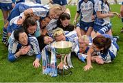 6 March 2016; Milford players celebrate with the cup after the game. AIB All-Ireland Senior Camogie Club Championship Final 2015, Milford v Killimor. Croke Park, Dublin. Picture credit: Piaras Ó Mídheach / SPORTSFILE