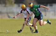 16 February 2010; Gar O'Halloran, GMIT, in action against Bernard Gaffney, LIT. Ulster Bank Fitzgibbon Cup Round 3, Limerick Institute of Technology v Galway Mayo Institute of Technology. Limerick IT, Limerick. Picture credit: Diarmuid Greene / SPORTSFILE