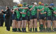 16 February 2010; The LIT team gather together in a huddle, alongside manager Davy Fitzgerald, left, before the game. Ulster Bank Fitzgibbon Cup Round 3, Limerick Institute of Technology v Galway Mayo Institute of Technology. Limerick IT, Limerick. Picture credit: Diarmuid Greene / SPORTSFILE