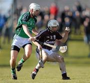 21 February 2010; Niall Hayes, Galway, in action against Brian O'Sullivan, Limerick. Allianz GAA Hurling National League, Division 1 Round 1, Limerick v Galway, John Fitzgerald Park, Kilmallock, Co. Limerick. Picture credit: Brendan Moran / SPORTSFILE