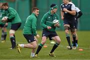 8 March 2016; Ireland's Jonathan Sexton, right, and Paddy Jackson during squad training. Carton House, Maynooth, Co. Kildare. Picture credit: David Maher / SPORTSFILE