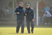 21 February 2010; Limerick manager Justin McCarthy, right, with selector Brian Ryan. Allianz GAA Hurling National League, Division 1 Round 1, Limerick v Galway, John Fitzgerald Park, Kilmallock, Co. Limerick. Picture credit: Brendan Moran / SPORTSFILE