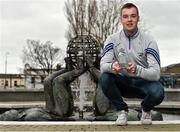 11 March 2016; Laois U21 football captain Eoin Lowry is presented with the EirGrid Player of the Month for February, for his outstanding performance in the EirGrid GAA U21 Football Leinster Championship. EirGrid GAA U21 Player of the Month for February 2016. Herbert Park Hotel, Dublin 4. Picture credit: Cody Glenn / SPORTSFILE