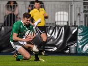 11 March 2016; Shane Daly, Ireland, scores his sides first try. Electric Ireland U20 Six Nations Rugby Championship, Ireland v Italy. Donnybrook Stadium, Donnybrook, Dublin.  Picture credit: Piaras Ó Mídheach / SPORTSFILE