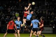 12 March 2016; Joe Murphy, Down, in action against Shane Carthy, Dublin. Allianz Football League, Division 1, Round 5, Down v Dublin. Páirc Esler, Newry, Co. Down. Picture credit: Oliver McVeigh / SPORTSFILE