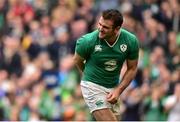 12 March 2016; Jared Payne, Ireland, celebrates after scoring his side's fifth try of the game. RBS Six Nations Rugby Championship, Ireland v Italy. Aviva Stadium, Lansdowne Road, Dublin. Picture credit: Ramsey Cardy / SPORTSFILE