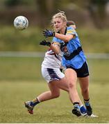12 March 2016; Martha Byrne, University College Dublin, in action against Niamh O'Dea, University of Limerick. O'Connor Cup Final 2016, University of Limerick v University College Dublin. John Mitchels GAA Club, Tralee, Co. Kerry. Picture credit: Brendan Moran / SPORTSFILE