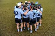 28 February 2010; The Dublin team form a huddle and listen to captain Stephen Hiney ahead of the game. Allianz GAA Hurling National League Division 1 Round 2, Dublin v Tipperary, Parnell Park, Dublin. Picture credit: Stephen McCarthy / SPORTSFILE