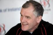 2 March 2010; Ulster head coach Brian McLaughlin during a press conference ahead of their Celtic League match against Llanelli Scarlets on Friday. Newforge Country Club, Belfast, Co. Antrim. Picture credit: Oliver McVeigh / SPORTSFILE