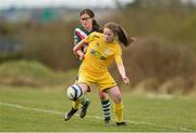 13 March 2016; Jenny Chambers, Castlebar Celtic FC, in action against Kate O'Donovan, Cork City WFC. Continental Tyres Women's National League, Cork City WFC v Castlebar Celtic FC. Bishoptown Stadium, Curraheen, Co Cork. Picture credit: Diarmuid Greene / SPORTSFILE