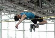 13 March 2016; Darragh Courtney, St Brendan's A.C., Co. Kerry, on his way to second place in the boys U16 High Jump. GloHealth Juvenile Indoor Championships - Day 2. AIT, Athlone, Co. Westmeath. Picture credit: Sam Barnes / SPORTSFILE