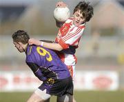 4 March 2010; Caolan Skelton, St. Paul's, Lurgan, in action against Gareth Caulfield, St. Mark's, Warrenpoint. Ulster Bank McDevitt Cup, St. Mark's, Warrenpoint v St. Paul's, Lurgan, Healy Park, Omagh, Co. Tyrone. Picture credit: Oliver McVeigh / SPORTSFILE