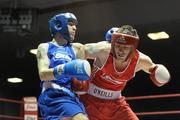 6 March 2010; John Joe Nevin, Cavan, right, in action against Derek Thorpe, St Aidans, during their men's elite 54kg final bout. Men's Elite & Women's Novice National Championships 2010 Finals - Saturday Evening Session, National Stadium, Dublin. Picture credit: Stephen McCarthy / SPORTSFILE