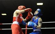 6 March 2010; John Joe Nevin, Cavan, left, in action against Derek Thorpe, St Aidans, during their men's elite 54kg final bout. Men's Elite & Women's Novice National Championships 2010 Finals - Saturday Evening Session, National Stadium, Dublin. Picture credit: Stephen McCarthy / SPORTSFILE