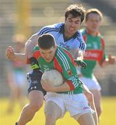 7 March 2010; Chris Barrett, Mayo, in action against Michael McAuley, Dublin. Allianz GAA Football National League Division 1 Round 3, Mayo v Dublin, McHale Park, Castlebar, Co. Mayo. Picture credit: Ray Ryan / SPORTSFILE