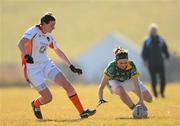 7 March 2010; Kellie Allen, Meath, in action against Dervla Mallon, Armagh. Bord Gais Energy Ladies National Football League Division 2 Round 4, Armagh v Meath, Cullaville, Co. Armagh. Photo by Sportsfile