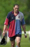 12 May 2001; A dejected Kevin Riable of Belfast Harlequins leaves the field after the AIB All-Ireland League Division 1 match between Young Munster RFC and Belfast Harlequins RFC at Tom Clifford Park in Dooradoyle, Limerick. Photo by Brendan Moran/Sportsfile