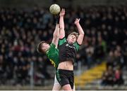 16 March 2016; Billy Courtney, St Brendan's Killarney, in action against Patrick Flaherty, St Benildus. Masita All-Ireland Senior Colleges A Football, Semi-Final, St Benildus v St Brendan's Killarney. MacDonagh Park, Nenagh, Tipperary. Picture credit: Diarmuid Greene / SPORTSFILE