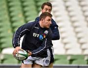 18 March 2016; Scotland's Duncan Weir in action during the captain's run. Scotland Rugby Captain's Run. Aviva Stadium, Lansdowne Road, Dublin.  Picture credit: Matt Browne / SPORTSFILE