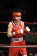 6 March 2010; Katie Taylor, Bray, Ireland, in action against Julia Tsyplakova, Ukraine, following their women's 60kg special bout. Men's Elite & Women's Novice National Championships 2010 Finals - Saturday Evening Session, National Stadium, Dublin. Picture credit: Stephen McCarthy / SPORTSFILE