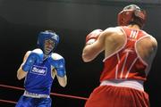 6 March 2010; Derek Thorpe, St Aidans, left, in action against John Joe Nevin, Cavan, during their men's elite 54kg final bout. Men's Novice National Championships 2010 Finals - Saturday Afternoon Session, National Stadium, Dublin. Picture credit: Stephen McCarthy / SPORTSFILE