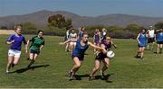 18 March 2016; Sinead Burke, Galway, and Aileen Pyres, right, Down, compete for a ball during a training session in the US Olympic Training Center, in Chula Vista, ahead of the TG4 Ladies Football All Star game. TG4 Ladies Football All-Star Tour, US Olympic Training Center, Chula Vista, California, USA. Picture credit: Brendan Moran / SPORTSFILE