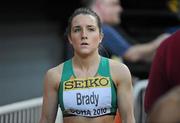 14 March 2010; Ireland's Claire Brady after finishing in 6th place in the Women's 60m semi-final at the 13th IAAF World Indoor Athletics Championships, Doha, Qatar. Picture credit: Pat Murphy / SPORTSFILE