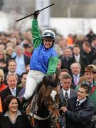 17 March 2010; Poker de Sivola, with Katie Walsh up, after winning the 140th Year Of The National Hunt Chase Challenge Cup. Cheltenham Racing Festival - Wednesday. Prestbury Park, Cheltenham, Gloucestershire, England. Photo by Sportsfile